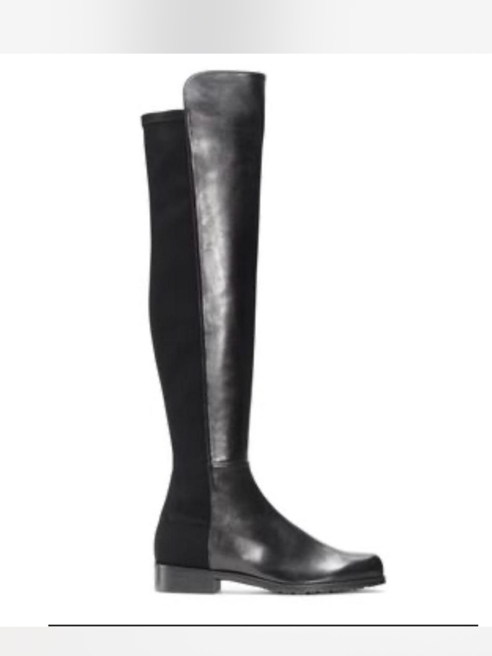 Stuart Weitzman Black Leather 5050 Over The Knee Stretch Boots Size 6